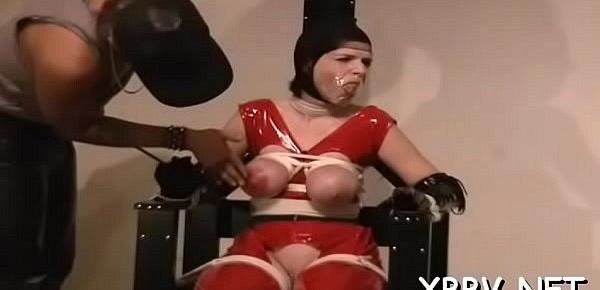  Overweight female tied up and forced to endure bdsm xxx